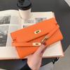 Carteira Longa Elegante e Versátil para Mulheres 2025 Nova de Alto Padrão Estilo Estrangeiro Porta-Moedas Simples de Nicho Bolsa de Mão