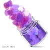 Arte de Uñas Transfronterizo Lentejuelas Corazón de Durazno 24 Colores Lentejuelas Láser Polvo Escarlata Rojo Púrpura Estrellas Pentagonales Lentejuelas con Forma de Mariposa