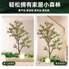 Combinação de Paisagismo com Flores Artificiais Decoração de Janela Paisagem de Plantas Verdes Falsas Layout de Pátio Entrada Atmosfera Interna Árvore