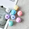 Cuentas Redondas Irregulares de Color Sólido Acrílicas 14 mm Cuentas Bigote de Dragón Agujero Recto Cuentas Sueltas para Bisutería Accesorios para Joyería Hecha a Mano