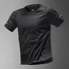 Camiseta de Secado Rápido Transfronteriza para Hombre de Seda de Hielo Verano Fina Ropa Deportiva de Manga Corta Ropa de Fitness Entrenamiento Running Nuevas Camisetas