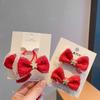 Banda para el cabello con lazo de doble capa de malla festiva de Año Nuevo, no daña el cabello, cuerda para el cabello, corona para niños, horquilla de estrella, accesorios para el cabello