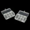 Caja de almacenamiento de plástico PP transparente de 10 compartimentos de doble apertura sellada con cera de pintura, marco dividido, caja para joyas de pesca, caja de medicina