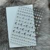 Adhesivo de retrato, adhesivo de diamante para cara, adhesivo de joyería con diamantes de imitación para cara, adhesivo de diamante naranja, adhesivo de maquillaje facial, diamante brillante.