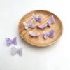 21 * 24 mm, mariposa tridimensional luminosa de destello fino, color acrílico, pequeña mariposa chapada, accesorios colgantes hechos a mano para bricolaje