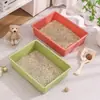 Bandeja de Arena Rectangular Semi-Cerrada para Gatos, Inodoro para Gatos, Viene con Pala para Arena de Gato, Suministros de Limpieza para Mascotas, Anti-Olor, Anti-Arena, Fácil de Limpiar