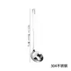 Colher para cozinha de aço inoxidável 304 Escorredor espessado Colher para panela quente 304 cabo longo concha grande para sopa logo a laser