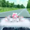 Nuevos Adornos para Coche Diosa Lindos Decoraciones para la Consola Central del Interior del Coche Viajes Seguros Ciervo Ambientador para Coche