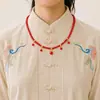 All-match antigo estilo colar de estilo antigo da menina traje Hanfu colar de pérolas Tang estilo colarinho de fadas