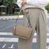 Capa Superior Cuero Vacuno Bolso Baguette Combinable de Alta Gama Cuero Genuino Bolso Cruzado de Moda para Mujer Bolso de Hombro de Cuero Suave para Mujer
