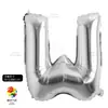 Globo Alfanumérico Mediano Dorado y Plateado de 32 pulgadas Decoración de Cumpleaños Papel de Aluminio Fiesta de Bodas Set de Película de Aluminio Arreglo Globo