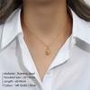 Pingente Simples Geométrico Oval Textura Croissant Ouro Aço Inoxidável Colar Gargantilha Joias Atacado Transfronteiriço