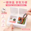 Caja de Almacenamiento Mini de Escritorio Tipo Presión, Personalizada con Tapa, Estilo Pop-Up, para Bastoncillos de Algodón, Discos de Algodón y Artículos Plásticos Varios
