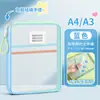 Bolsa de Malla de Nylon para Guardar Exámenes Tamaño A4 Bandolera Gran Capacidad Forma Tridimensional Transparente Engrosada Archivo Forma de L
