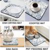 Tapete de Encimera Retro Transfronterizo de Tierra de Diatomeas Encimera de Cocina Absorbente Drenante Tapete Lavabo Salpicaduras Tapete Lavable Aislamiento Térmico