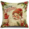 Funda de almohada de muñeco de nieve para árbol de Navidad, funda de cojín para sofá, lujosa y engrosada, suave, para decoración de sala de estar y dormitorio