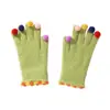 Guantes de punto de lana sin dedos de invierno con pequeños granos de azúcar de Corea del Sur para mujer, de color sólido, con pantalla táctil, cálidos y resistentes al viento, para ciclismo