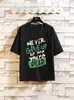 Venta Directa de Fábrica Camiseta de Verano para Hombre de Manga Corta Marca de Moda Dobladillo Redondo Top Holgado Juventud Color Sólido Camiseta Versátil