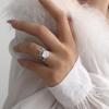 Anillo de novia original en forma de U con diamantes de alto carbono y azúcar de 2,5 quilates en plata S925, anillo de lujo ligero y de alta calidad para mujer.