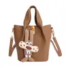 Bolsa Saco Textura Retrô Estilo Coreano para Mulheres Outono e Inverno 2025 Nova Nicho Luxo Acessível Versátil Estilo Estrangeiro Bolsa de Ombro Único Transversal