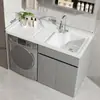 Gabinete de lavandería para balcón con fregadero integrado y tabla de lavar, gabinete para lavadora de carga frontal, combinación de gabinetes de baño, venta al por mayor de fábrica