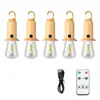 Nova Lâmpada de Camping Recarregável Solar, Luz Ambiente, Lâmpada de Tungstênio Portátil Multifuncional, Lâmpada de Lâmpada de Camping Retro para Exterior