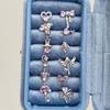 Design doce e cool sensação de alta qualidade y2k diamante rosa borboleta simples nicho amor cartilagem da orelha cravo de orelha médica brincos brincos