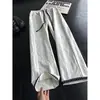 Pantalones de parche a cuadros estilo americano de seda helada para hombre 2026, pantalones largos deportivos a cuadros finos de verano, frescos, de secado rápido, transfronterizos