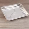Plato Cuadrado de Acero Inoxidable Grado Alimenticio 304 Bandeja Engrosada y Profundizada No Magnética Plato Rectangular Multiusos Fabricante Venta al por Mayor