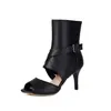 Sapatos Femininos Transfronteiriços Comércio Exterior Amazon Dropshipping Sandálias de Cano Alto de Verão Sandálias Peep-Toe Salto Agulha Calçados Femininos de Comércio Exterior Tamanho Grande 33
