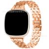 Compatible con correa de metal universal Fitbit Versa4/Sense2 Correa de acero hueca de cinco bolas en relieve Versa3