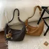 Bolso Casual de Gran Capacidad para Debajo del Brazo para Mujer 2026 Nuevo Bolso Tipo Dumpling de Primavera Correa Ancha Simple para Hombro Bolso Cruzado