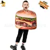 Disfraz de Hamburguesa Deliciosa para Cosplay Infantil Disfraz de Fiesta de Cumpleaños para Niños Mono de Hamburguesa