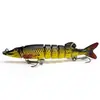 Isca de Pesca Artificial Articulada de Oito Seções Peixe Artificial Duro Pintura Assada 3D Seções Múltiplas Fábrica de Equipamentos de Pesca Venda Direta Atacado