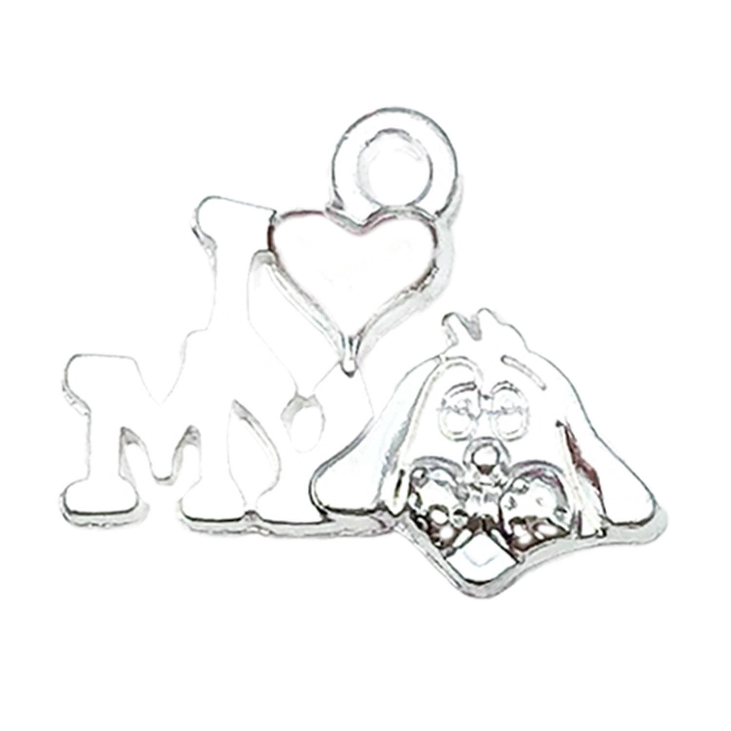 20550-X-亮银锌合金IMY狗14x18mm-0.9g.