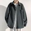 Camisa casual de gofres, traje de estudiante, camisa elegante de manga larga para niños, conjunto de chaqueta y camisa de alta gama para primavera y otoño