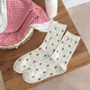 Calcetines Grises de Borde Enrollado para Mujer, Calcetines de Media Pantorrilla, Calcetines de Algodón Finos de Verano Sin Costuras, Estilo Ballet Ins, Calcetines Dulces Holgados Estilo Miu