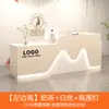 Mostrador de Bar de Lujo Ligero Caja Registradora Tienda Mesa Pequeña Gabinete Comercial Salón de Belleza Peluquería Tienda de Ropa Recepción Frontal de Empresa