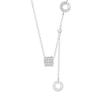 Collar de Cintura de Hombre Pequeño Plata 999 Collar para Mujer Simple Joker Borla Cadena Clavícula Estilo Ins Números Romanos Colgante Circular
