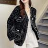 Maoning Otoño e Invierno Nuevo Estilo Francés Top Chaqueta con Flecos para Mujer Cárdigan Suéter de Punto con Temperamento a la Moda