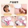 Nuevo Espejo de Mano de Encaje con Forma Irregular para Niñas, Espejo Pequeño Portátil con Mango Imprimible, Espejo de Maquillaje
