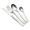 Set Creativo de Vajilla de Acero Inoxidable Estilo Occidental con Cuchillo, Tenedor y Cuchara de Mango Ondulado. Vajilla de Hotel Estilo Occidental, Cubertería de Acero Inoxidable Estilo Occidental