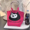 Bolsa de Mão Tricotada Estilo Novo Japonês e Coreano Portátil Trabalho Passeio Grande Capacidade Tote Pequena Bolsa Quadrada