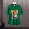 Nueva camiseta de manga corta para hombre, estilo coreano de verano, moderna, sencilla, de media manga, estilo Hong Kong, holgada, informal, de marca.