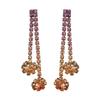 Europa y Estados Unidos temperamento transfronterizo brillante diamantes completos magníficos aretes largos mujeres moda aretes de alto sentido joyería para la oreja al por mayor