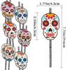 Decoración para Fiesta Temática del Día de Muertos en México Pajita de Calavera Tarjeta Fiesta Diseño de Fiesta Pajita Insertable