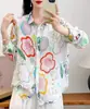 Cardigan de Ramio Puro con Estampado Digital para Mujer, Manga Larga, Talla Grande, Estilo Holgado y Delgado, Novedad Otoño 2026