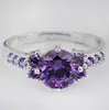 Anillo Retro Simple Elegante de Alta Gama con Zirconia Incrustada de Diamante de Cuatro Garras Redondo Transfronterizo Europeo y Americano Envío Directo