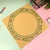 Cartulina con Borde de Cuero de 38 cm para Dibujo Artístico, Cartulina Estilo Vintage, Venta al por Mayor desde el Fabricante, Cartulina con Borde Estampado Cuadrado, Gruesa