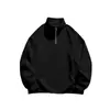 Suéter nuevo para hombre de otoño e invierno con forro polar, cuello alto, media cremallera, manga larga, talla europea, top para hombre todo a juego transfronterizo Amazon